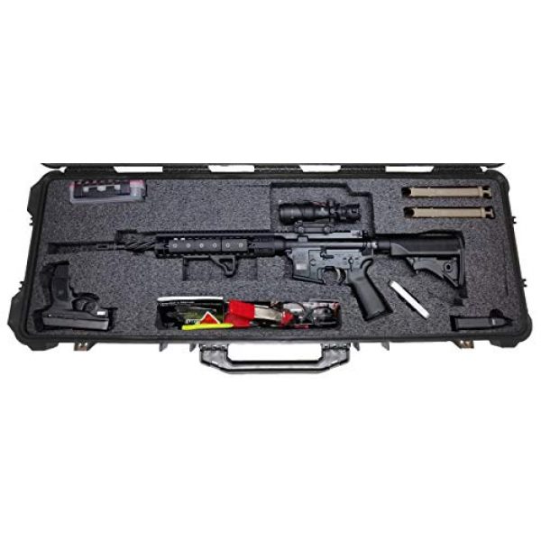 Case Club Rifle Case 2 Case Club AR10 Pre-Cut Waterproof Rifle Case with Accessory Box and Silica Gel to Help Prevent Gun Rust (Gen 2)