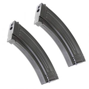 Generica Airsoft Gun Magazine 1 Airsoft Spare Parts 2pcs Pack CYMA 150rd Mid-Cap Magazine for AK-Series AEG Black
