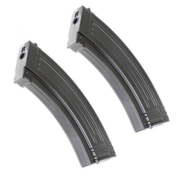 Generica Airsoft Gun Magazine 1 Airsoft Spare Parts 2pcs Pack CYMA 150rd Mid-Cap Magazine for AK-Series AEG Black