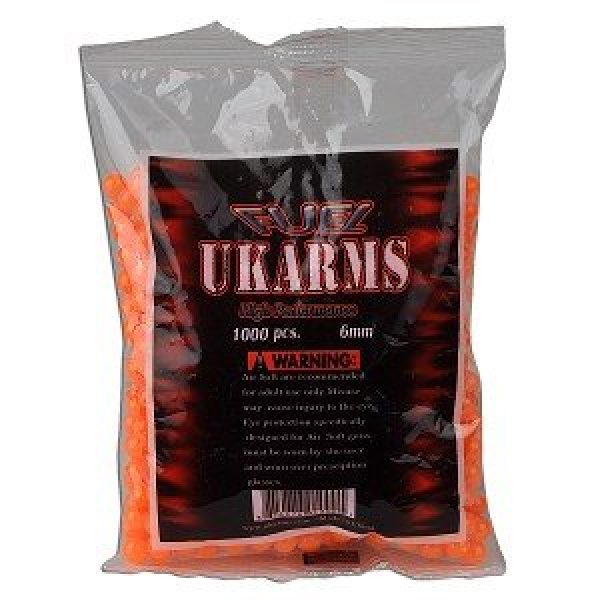 UKARMS Airsoft BB 1 6mm Airsoft Pellets - 1000 Count (Orange)