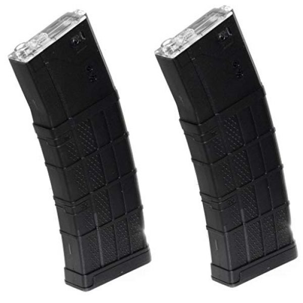 Airsoft Gang Airsoft Gun Magazine 1 Airsoft Parts CYMA 2pcs 140rd Long Type Plastic Waffle Mag Mid-Cap Magazine for CYMA, APS, D-Boys, JG, Golden Eagle, E&C, G&P, ICS, Classic Army, Tokyo Marui M4 M16 Series AEG Black
