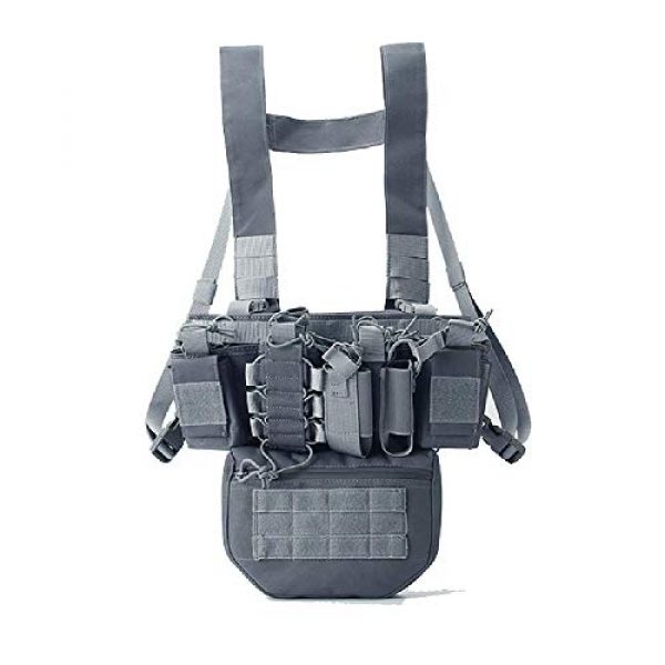 BGJ Airsoft Tactical Vest 7 Outdoor Tactical Vest Military Airsoft Shooting Combat Chest Rig Army Battle Nylon Molle Vest Bag Hunting CS Match Waist Pack