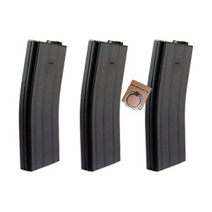 CYMA Airsoft Gun Magazine 1 CYMA 360rd Flash Wire-Winding (String) Magazine for M4 Series Airsoft AEG X 3PCS -Mobile Ring Included