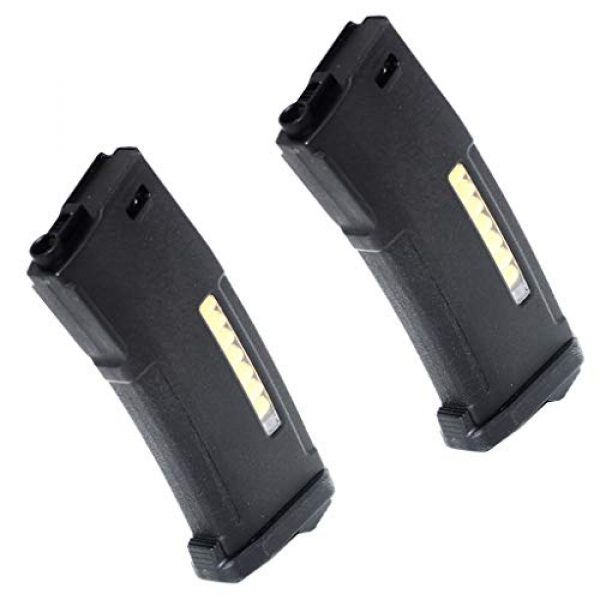 Generica Airsoft Gun Magazine 1 Generica Airsoft Spare Parts 2pcs Pack PTS EPM 150rd Enhanced Polymer Magazine AEG Black