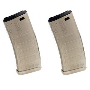 Airsoft Shopping Mall Airsoft Gun Magazine 1 Airsoft Shooting Gear King Arms 2pc 370rd TWS T-MAG Hi-Cap Magazine for Black Rain Ordnance M4 Tokyo Marui, CYMA, E&C, ARES, A&K, Echo1, JG, VFC, ICS, Classic Army, G&P, G&G M4 M16 AEG Dark Earth Tan