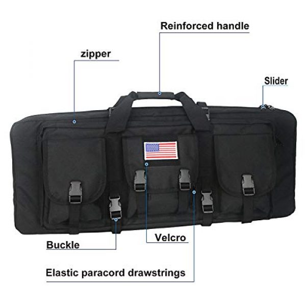 Paladins Rifle Case 4 Paladins Gun Case Rifle Bag Double Rifle Case with Magazine Pockets 32/48 inch