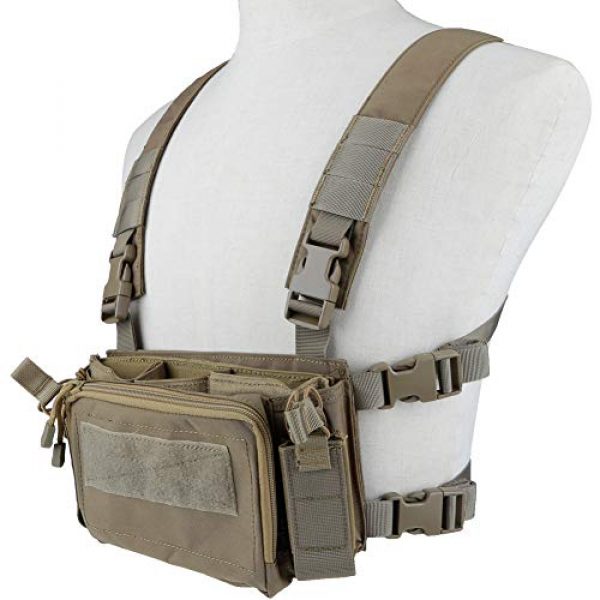 Tactical Area Airsoft Tactical Vest 4 Tactical Area Military Multi-Functional Vest Breathable Lightweight Vest with Detachable Pouches and Straps