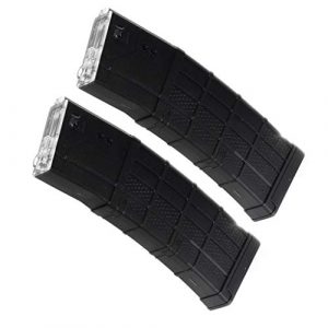 Generic Airsoft Gun Magazine 1 Airsoft Spare Parts CYMA 2pcs 140rd Long Type Plastic Waffle Mag Mid-Cap Magazine for CYMA, APS, D-Boys, JG, Golden Eagle, E&C, G&P, ICS, Classic Army, Tokyo Marui M4 M16 Series AEG Black