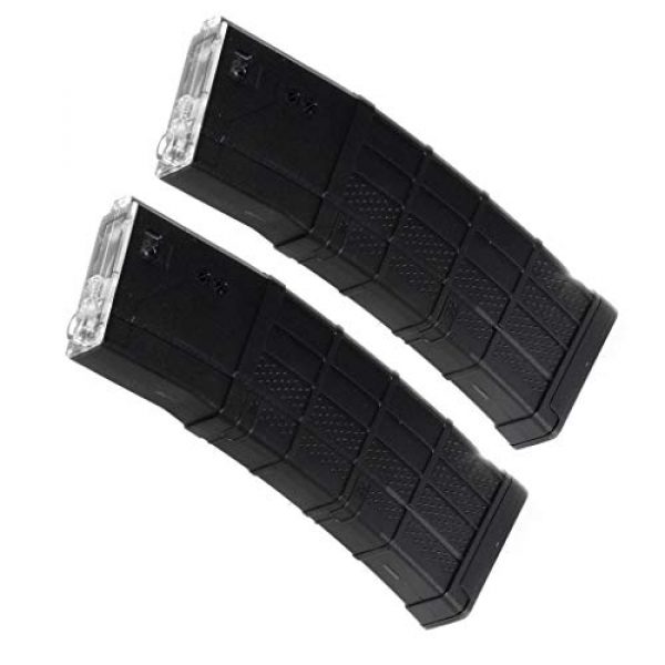 Generic Airsoft Gun Magazine 1 Airsoft Spare Parts CYMA 2pcs 140rd Long Type Plastic Waffle Mag Mid-Cap Magazine for CYMA, APS, D-Boys, JG, Golden Eagle, E&C, G&P, ICS, Classic Army, Tokyo Marui M4 M16 Series AEG Black