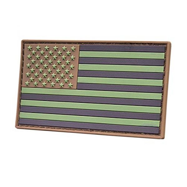 LEGEEON Airsoft Morale Patch 1 LEGEEON Multicam OCP USA America PVC Flag Tactical Morale Rubber Fastener Patch
