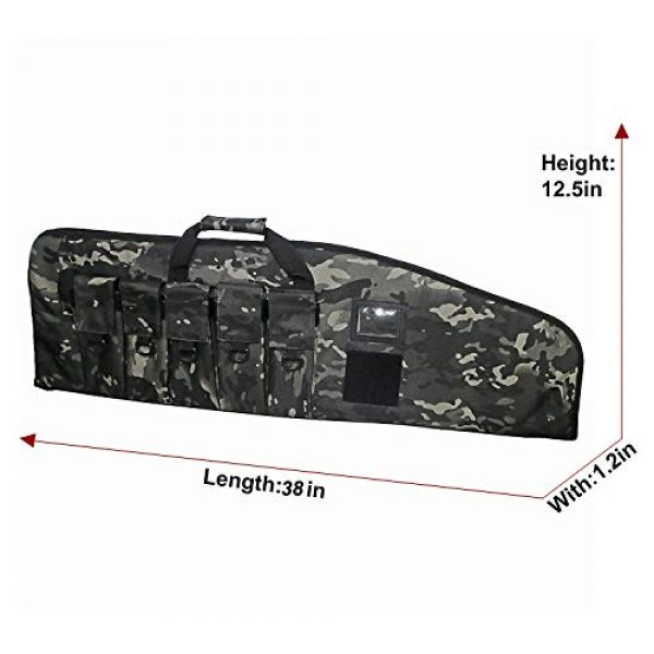 ARMYCAMO Rifle Case 3 ARMYCAMOUSA Rifle Bag Outdoor Tactical Carbine Cases Water dust Resistant Long Gun Case Bag with Five Magazine Pouches for Hunting Shooting Range Sports Storage and Transport