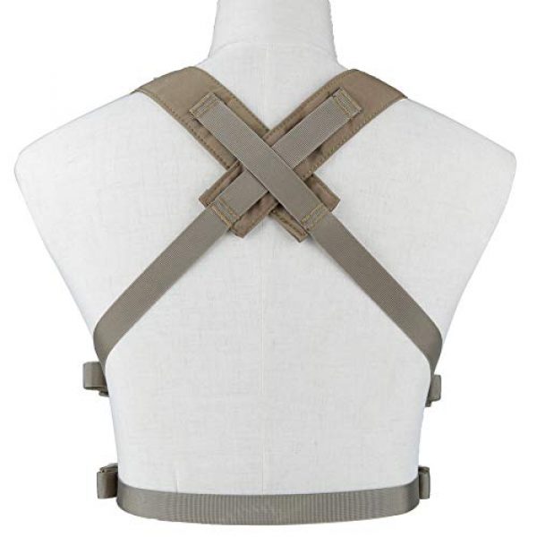 Tactical Area Airsoft Tactical Vest 5 Tactical Area Military Multi-Functional Vest Breathable Lightweight Vest with Detachable Pouches and Straps