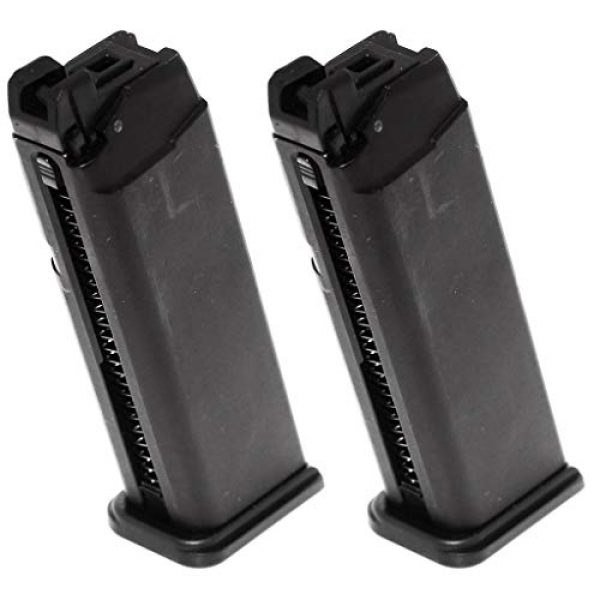Generic Airsoft Gun Magazine 1 Airsoft Spare Components 2pcs 24rd CO2 Mag Magazine for Bell APS WE AW(Armorer Works) Tokyo Marui G17 G18C GBB Pistol