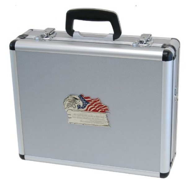T.Z. Case International Pistol Case 1 T.Z. Case International 2Nd Amendment 4 Pistol Promo Case, Silver, 16-Inch