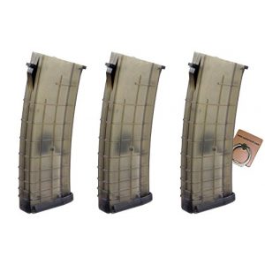 CYMA Airsoft Gun Magazine 1 CYMA 360rd Flash Wire-Winding (Beta Style) Magazine for AKS74 / AKS47 Airsoft AEG X 3PCS -Mobile Ring Included