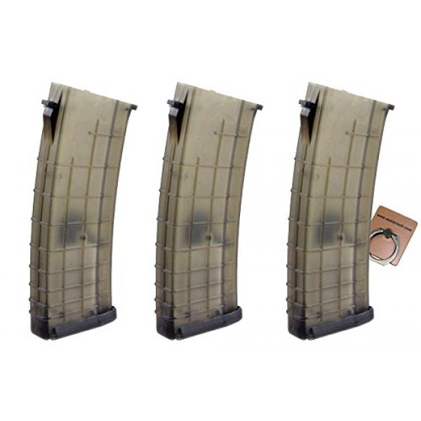 CYMA Airsoft Gun Magazine 1 CYMA 360rd Flash Wire-Winding (Beta Style) Magazine for AKS74 / AKS47 Airsoft AEG X 3PCS -Mobile Ring Included