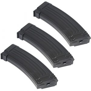 Airsoft Gang Airsoft Gun Magazine 1 Airsoft Parts 3pcs Pack CYMA 140rd Mid-Cap Metal Magazine for AK-Series AEG Black