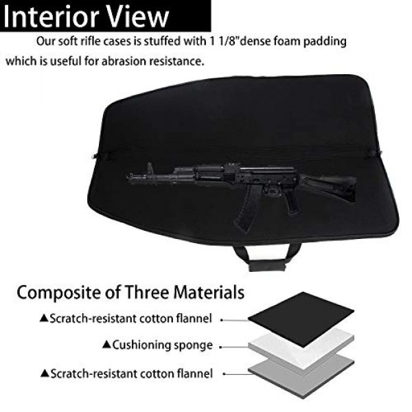 SOWLAND Rifle Case 6 SOWLAND Soft Rifle-Case Padded Gun-Cases Tactical Bags - Outdoor Sports Cases with 5 Pockets 38 42 Inch