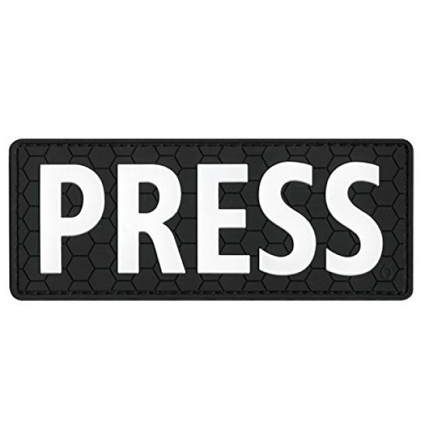 LEGEEON Airsoft Morale Patch 7 LEGEEON Set of 2 PVC Rubber Hook&Loop Patches Press Plate Carrier Body Armor Media