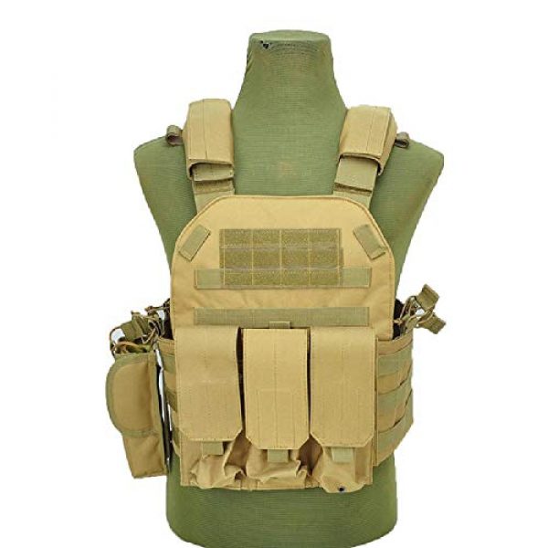 BGJ Airsoft Tactical Vest 3 BGJ Military Tactical Vest Army Airsoft Molle Vest CS Game Combat Gear Outdoor Various Accessory Kit Hunting Clothing Vest Multicam
