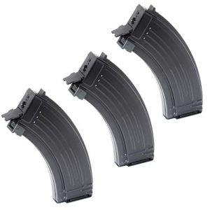 Airsoft Gang Airsoft Gun Magazine 1 Airsoft Parts 3pcs 500rd Mag Hi-Cap Magazine for AEG AK-Series Black