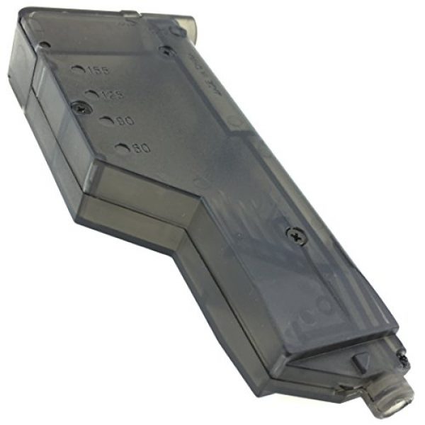 SportPro Airsoft Gun Magazine 6 SportPro 155 Round BB Speedloader Magazine Loader for AEG GBB Airsoft - Transparent