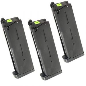 Airsoft Gang Airsoft Gun Magazine 1 Airsoft Parts APS 3pcs 25rd Turbo Magazine for Tokyo Marui 1911 APS Marcux Crxius GBB Pistol