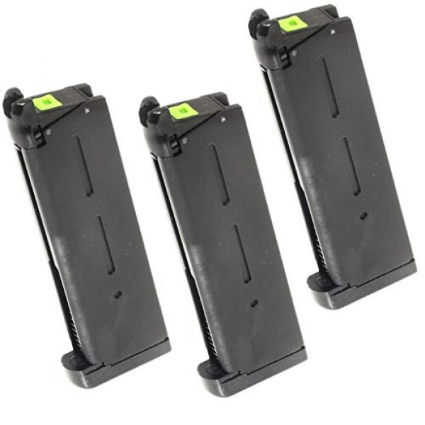 Airsoft Gang Airsoft Gun Magazine 1 Airsoft Parts APS 3pcs 25rd Turbo Magazine for Tokyo Marui 1911 APS Marcux Crxius GBB Pistol