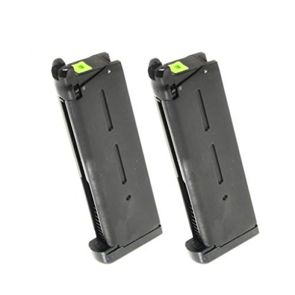 Generica Airsoft Gun Magazine 1 Generica Airsoft Spare Parts APS 2pcs 25rd Turbo Magazine for Tokyo Marui 1911 APS Marcux Crxius GBB Pistol