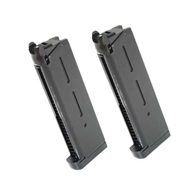 Generica Airsoft Gun Magazine 1 Generica Airsoft Spare Parts Army 2pcs 27rd Mag Magazine for R26 1911 GBB Pistol Black
