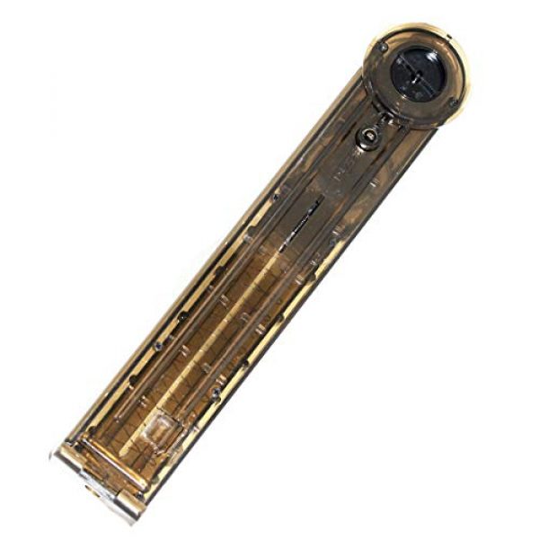 Generica Airsoft Gun Magazine 1 Generica Airsoft Spare Parts 300rd Hi-Cap Mag Magazine for Tokyo Marui Classic Army KS JG P90 AEG Semi-Transparent Brown