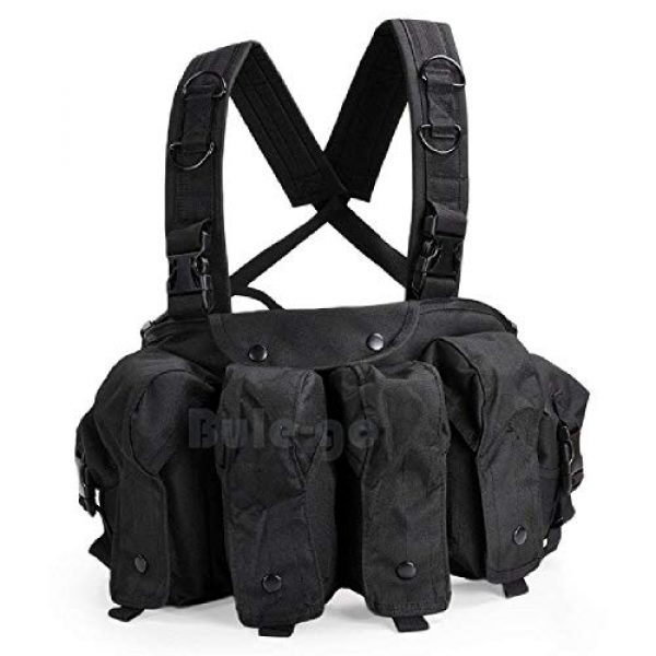 BGJ Airsoft Tactical Vest 1 BGJ Outdoor AK 47 Magazine Carrier Combat Vest Military Camouflage Tactical Vest Airsoft Ammo Chest Rig Hunting Gear
