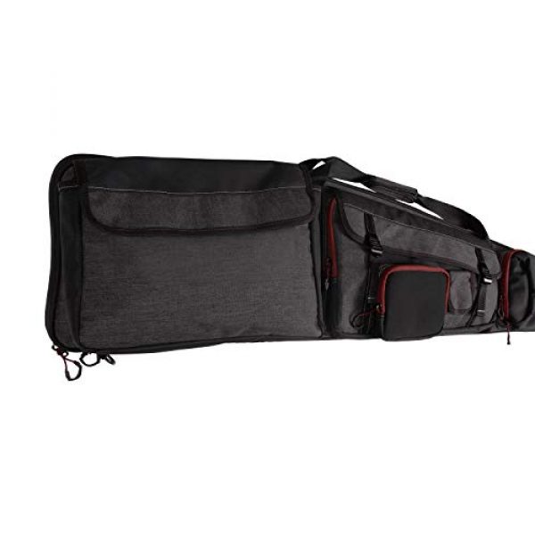 Allen Company Rifle Case 3 Gear Fit MAG Rifle Case, 50 inches, Magnetic Flap Pocket, Removable Organizer for Ammo/Tools and More, Fleece Cylindrical Nose Pocket Protects Scope, Heavy Duty Padding, Black and Heather Gray