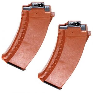 Generic Airsoft Gun Magazine 1 Airsoft Spare Parts Battleaxe 2pcs 70rd Mid-Cap Magazine for Tokyo Marui Next Gen Gen2 AK EBB Orange Brown