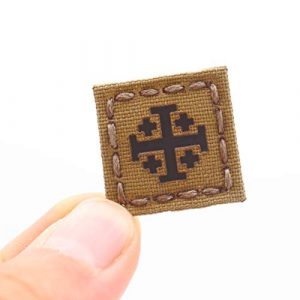 Tactical Freaky Airsoft Morale Patch 1 IR Coyote 1x1 Jerusalem Order Holy Sepulchre Cross Cat Eye Patch American Revolution Morale Tactical