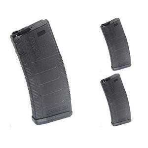 Airsoft Shopping Mall Airsoft Gun Magazine 1 Airsoft Shooting Gear King Arms 3pcs 370rd TWS T-MAG Hi-Cap Mag Magazine for Black Rain Ordnance M4 Tokyo Marui, CYMA, E&C, ARES, A&K, Echo1, JG, VFC, ICS, Classic Army, G&P, G&G M4 M16 AEG Black