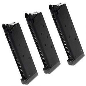 Generica Airsoft Gun Magazine 1 Generica Airsoft Spare Parts Army 3pcs 25rd Mag Magazine for R27 R28 R29 R30 R45 M1911A1 V12 Custom GBB
