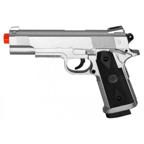 ZM Airsoft Pistol 2 UKARMS VAZM25 ZM25 1911 Spring Full Metal FPS-230 Airsoft Pistol, Silver