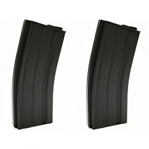 Airsoft Shopping Mall Airsoft Gun Magazine 1 Airsoft Shooting Gear 2pcs Pack E&C 70rd Mid-Cap Magazine for M-Series AEG Black
