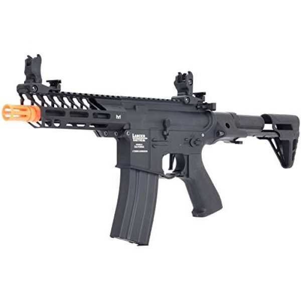 Lancer Tactical Airsoft Rifle 3 Lancer Tactical ProLine NEEDLETAIL PDW Airsoft AEG Rifle Low 350 FPS Black
