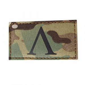 Tactical Freaky Airsoft Morale Patch 1 IR Multicam Lambda 2x3.5 Greek Letter DEVGRU Navy Seals Spartan Tactical Touch Fastener Patch