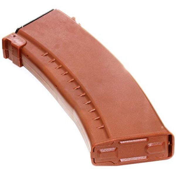 Generic Airsoft Gun Magazine 2 Airsoft Spare Parts Battleaxe 3pcs 500rd Flash Mag Hi-Cap Magazine for JG(Jing Gong), Classic Army, ICS, APS, D-Boys, CYMA, Tokyo Marui AK AEG Orange Brown