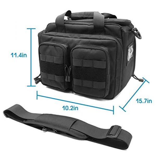 Kosse Pistol Case 7 Kosse Tactical Gun Range Bag, Deluxe Pistol Shooting Range Duffle Bag Large Handguns Magazine Ammo Gear Accessories Pouch for Hunting Shooting Range Sport