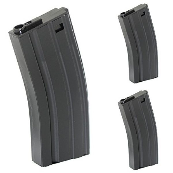 Airsoft Shopping Mall Airsoft Gun Magazine 1 Airsoft Shooting Gear 3pcs 110rd Mid-Cap Mag Magazine For M-Series AEG Black