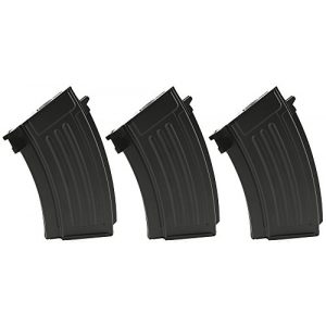 SportPro Airsoft Gun Magazine 1 SportPro CYMA 220 Round Metal Stubby High Capacity Magazine for AEG AK47 AK74 3 Pack Airsoft - Black