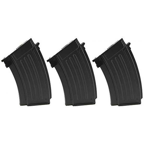 SportPro Airsoft Gun Magazine 1 SportPro CYMA 220 Round Metal Stubby High Capacity Magazine for AEG AK47 AK74 3 Pack Airsoft - Black