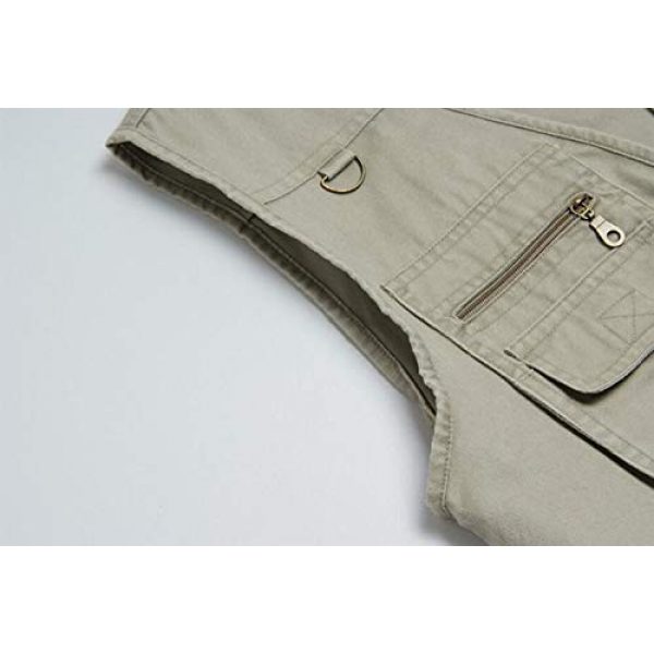 DAFREW Airsoft Tactical Vest 6 DAFREW Multi-Pocket Vest Outdoor Casual Photography Vest Fishing Vest Cotton Breathable Vest (Color : Khaki, Size : L)