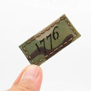 Tactical Freaky Airsoft Morale Patch 1 IR 1x2 Multicam 1776 American Independence Revolution 2A Tactical Morale Touch Fastener Patch