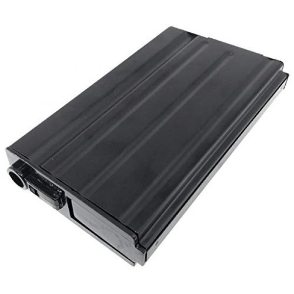 SportPro Airsoft Gun Magazine 7 SportPro 420 Round Metal High Capacity Magazine for AEG SR25 Airsoft - Black