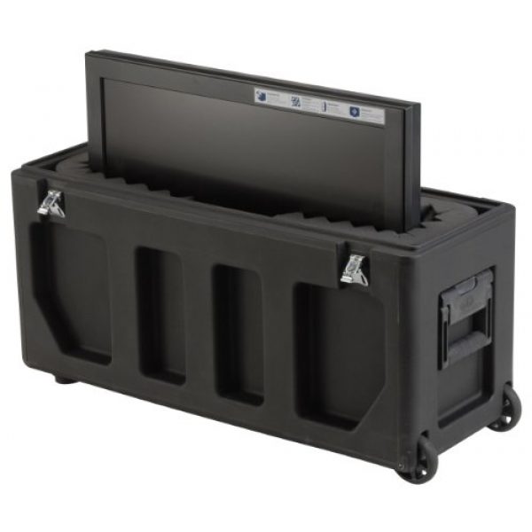 SKB Pistol Case 5 SKB Equipment Case, Roto-Molded LCD Case fits 20 - 26 Screens, Universal Foam Pad Set